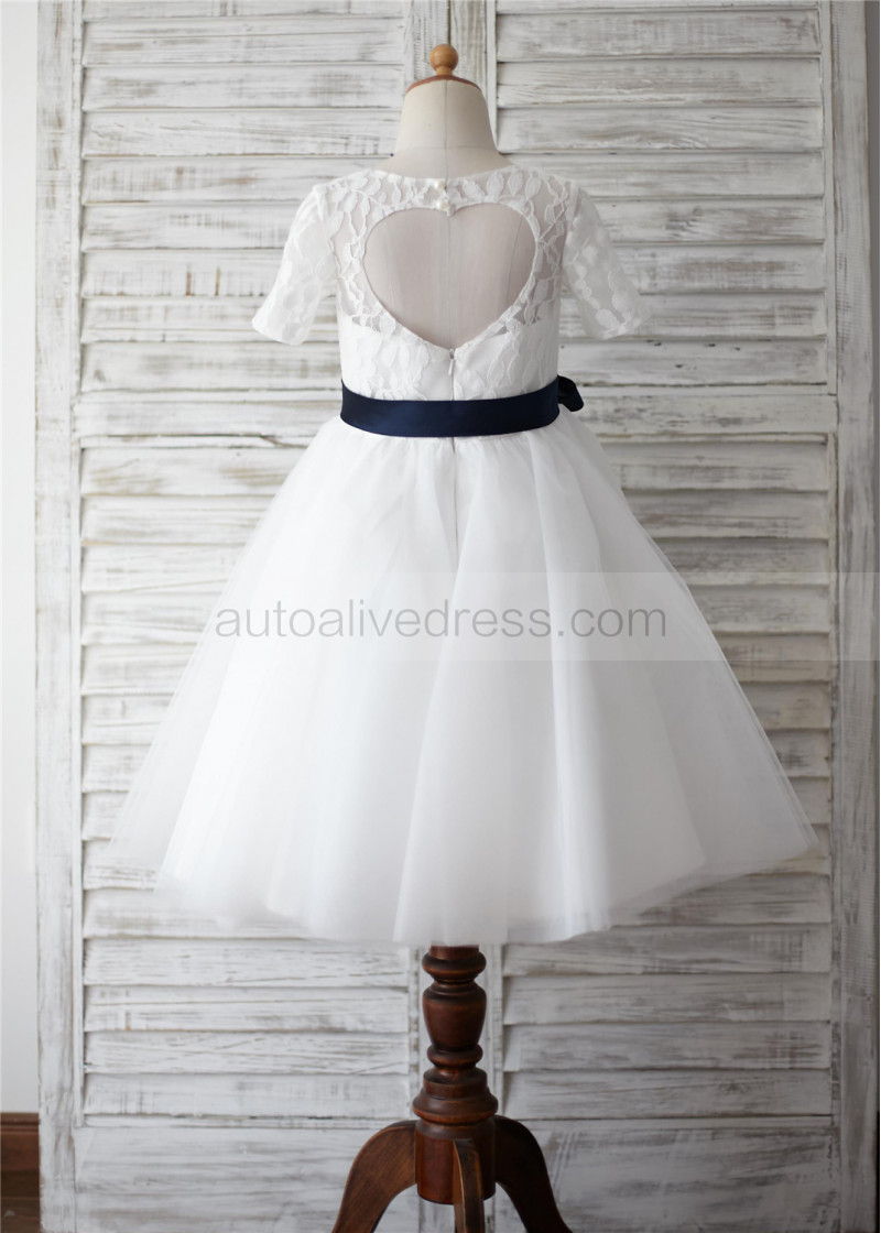 flower girl dresses with heart back