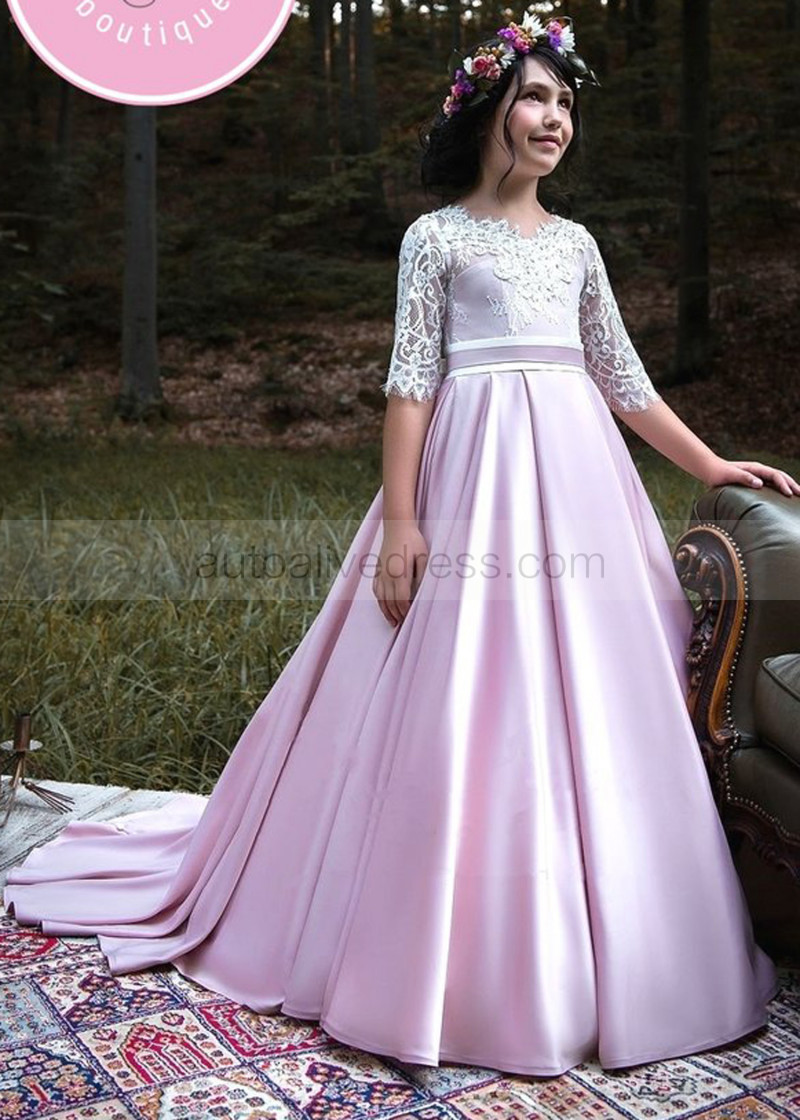 lavender flower girl dress