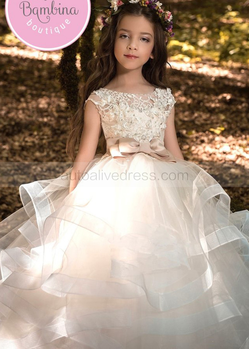 horse hair flower girl dress