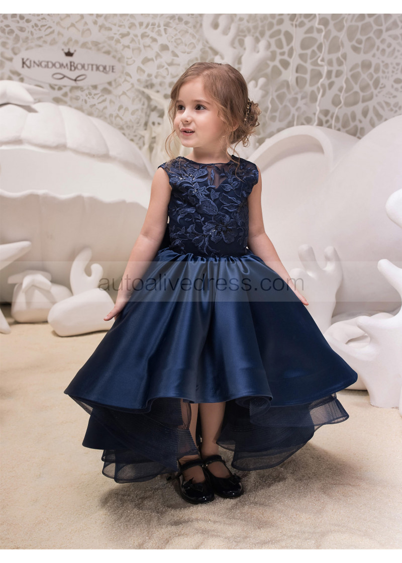 girls long blue dress