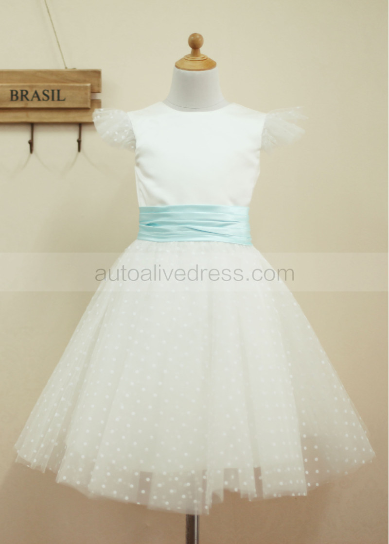 polka dot flower girl dress