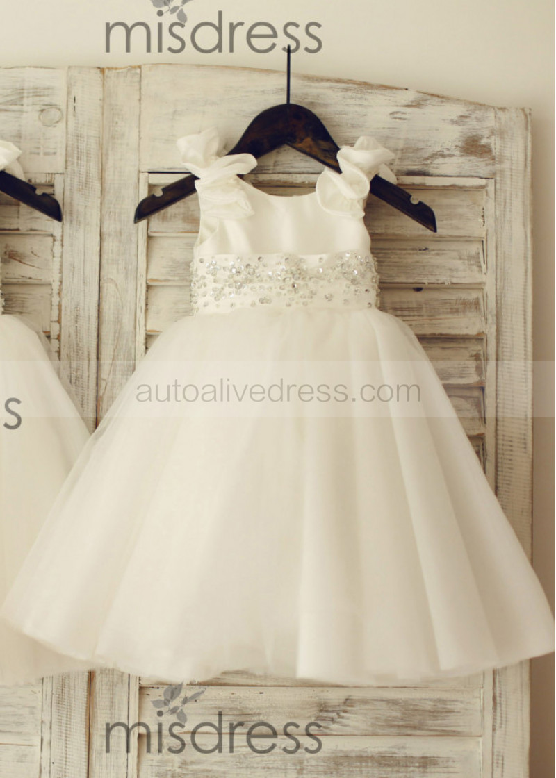 ivory tutu flower girl dresses