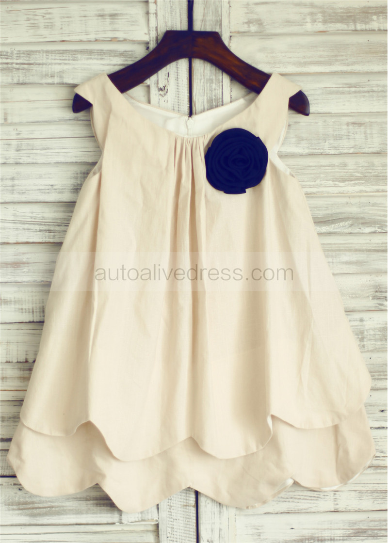 linen flower girl dresses