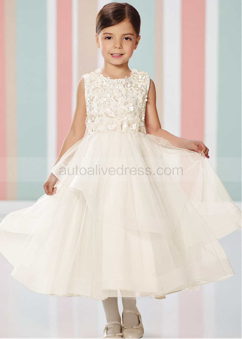 horse hair flower girl dress