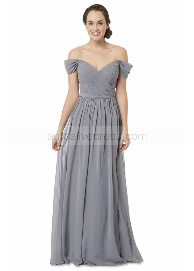gray off the shoulder dress