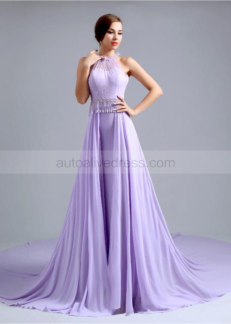 lilac chiffon dress