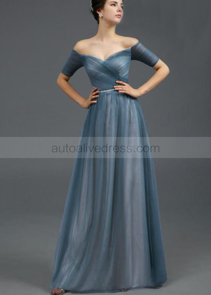 elbow sleeve formal dress