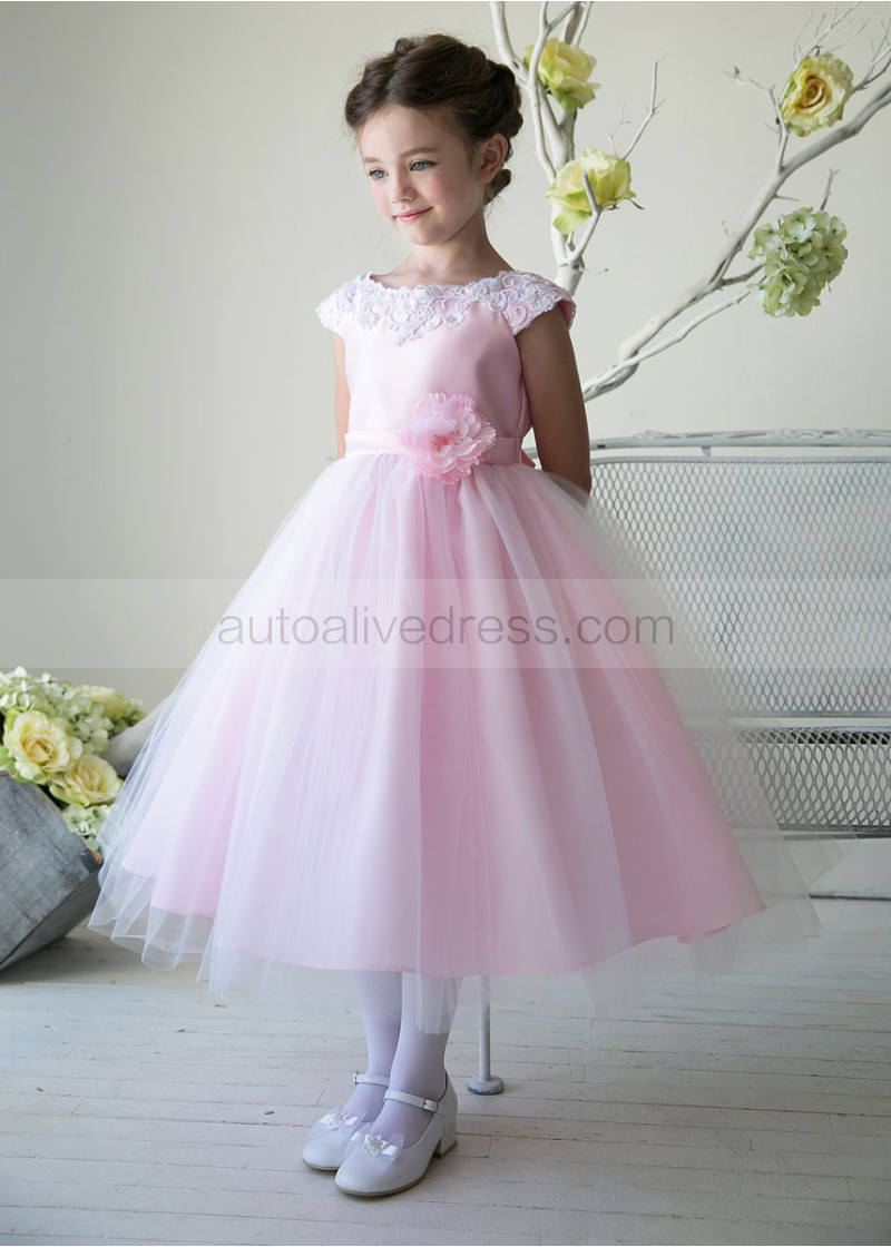 tea length flower girl dresses