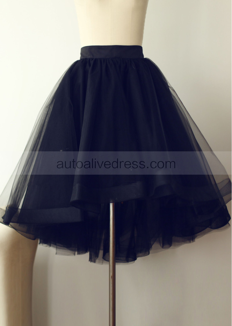 short black tulle skirt