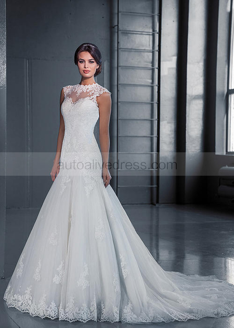 sheer cap sleeve wedding dress