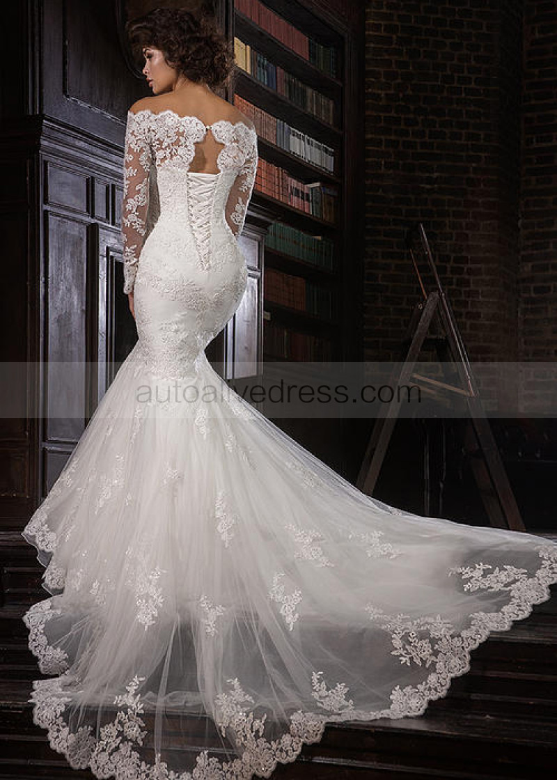 mermaid off shoulder floor length long sleeves corset back corset size chart