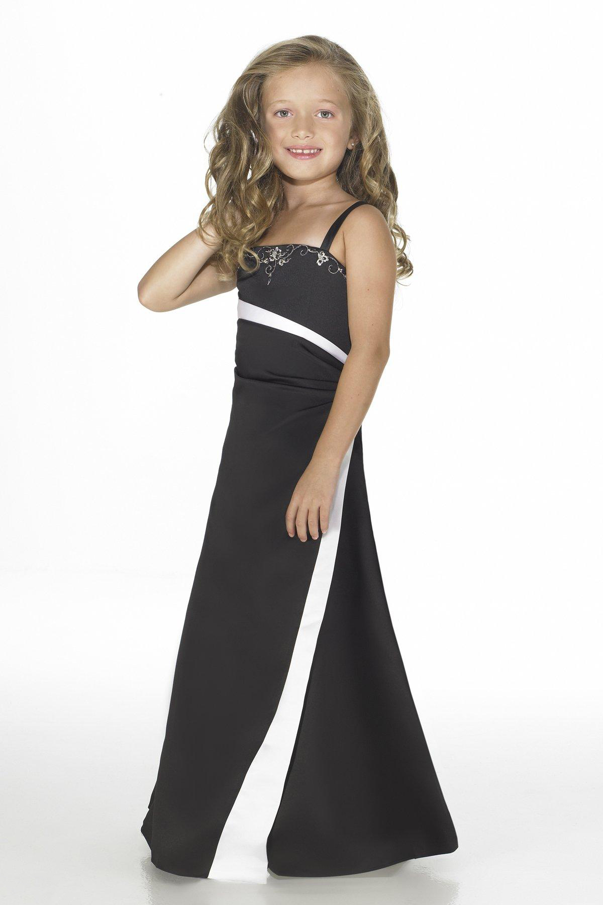 black and white junior bridesmaid dresses