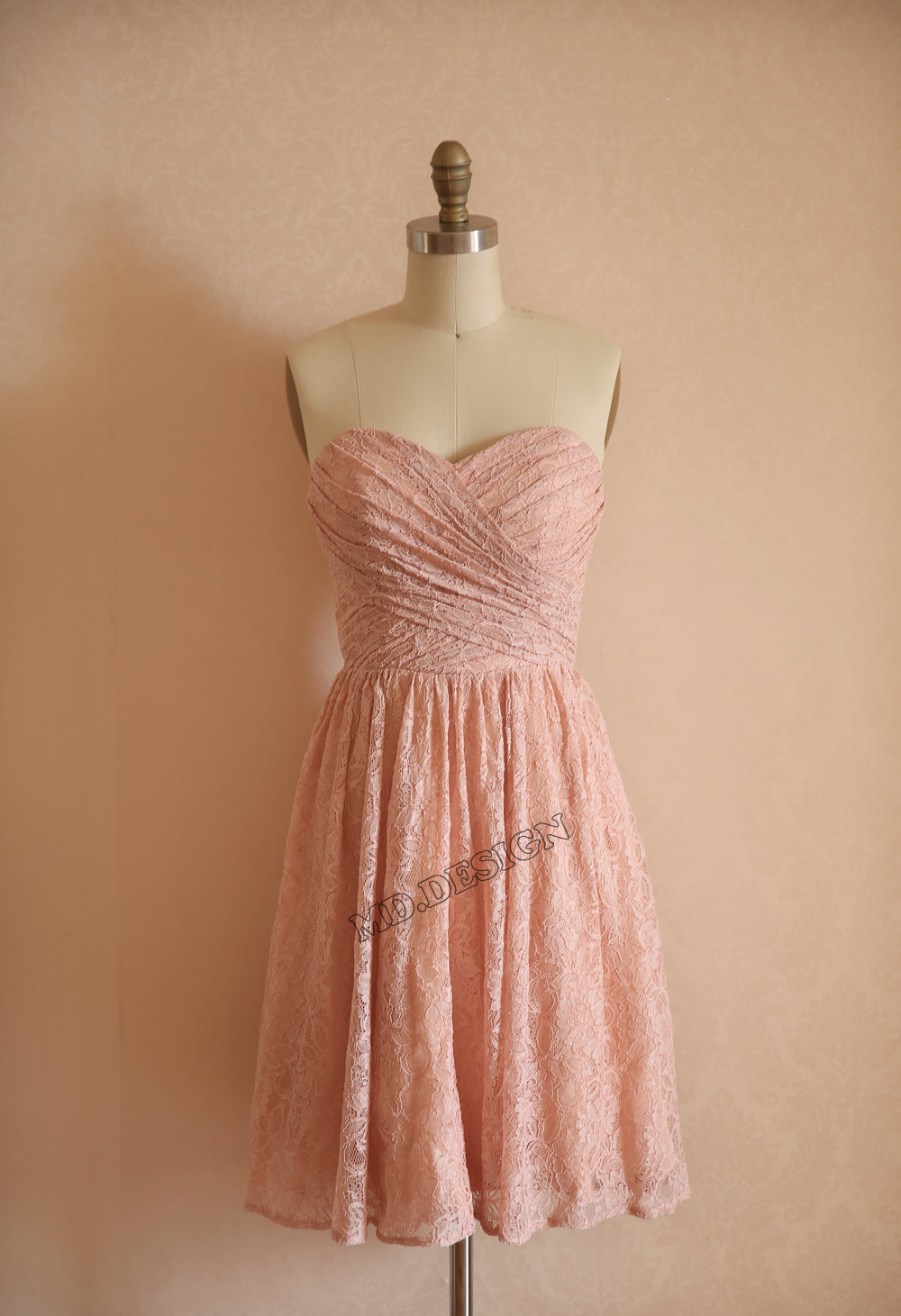 dusty pink short bridesmaid dresses