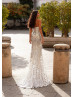 Strapless Sweetheart Neck Silver Sequin Evening Dress