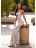 Strapless Sweetheart Neck Silver Sequin Evening Dress Strapless Sweetheart Neck Silver Sequin Evening Dress