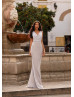 Cowl Neck Silver Sequin Exposed Back Evening Dress
