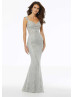 Cap Sleeves Beaded Lace Evening Dress