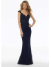 Cap Sleeves Beaded Lace Evening Dress