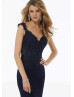 Cap Sleeves Beaded Lace Evening Dress