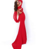 One Shoulder Red Chiffon Illusion Back Evening Dress One Shoulder Red Chiffon Illusion Back Evening Dress