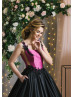 Square Neck Lace Satin Spectacular Evening Dress With Pockets
