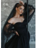 Black Lace Pearl Tulle Gorgeous Evening Dress Black Lace Pearl Tulle Gorgeous Evening Dress