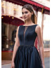 Modern Satin Corset Back Long Evening Dress