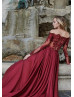 Beaded Lace Satin Formal Evening Dress