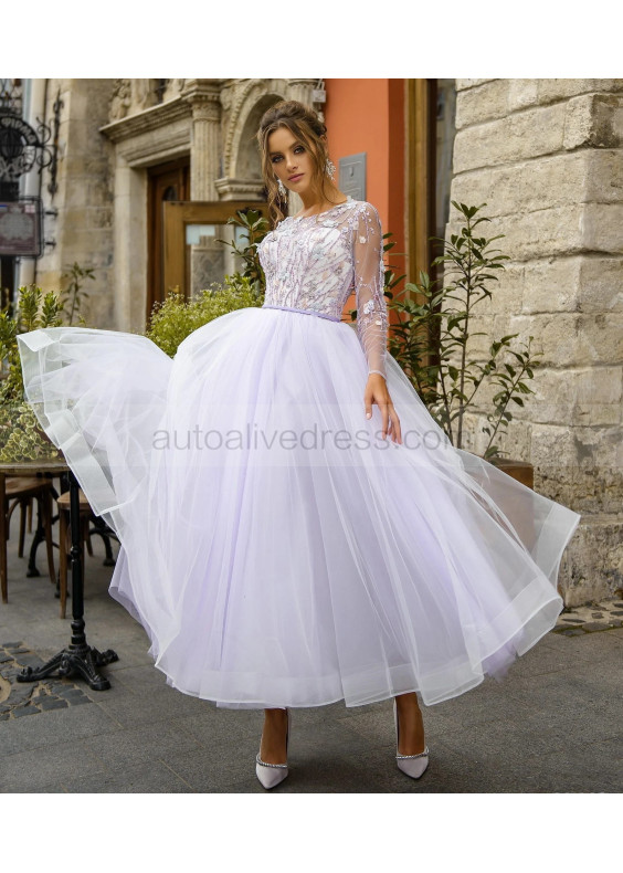 Beaded Lace Tulle Fairytale Evening Dress