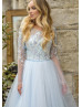 Beaded Lace Tulle Fairytale Evening Dress