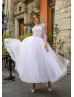 Beaded Lace Tulle Fairytale Evening Dress Beaded Lace Tulle Fairytale Evening Dress
