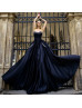 Strapless Sweetheart Neck Satin Beautiful Evening Dress With Pockets