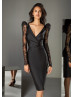 Black Pleated Lace Satin Mother Of The Bride Dress Black Pleated Lace Satin Mother Of The Bride Dress