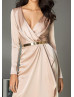 Long Sleeves Blush Pink Soft Satin Mother Of The Bride Dresses