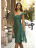 Dark Green Chiffon Satin Mother Of The Bride Dresses