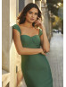 Dark Green Chiffon Satin Mother Of The Bride Dresses