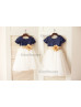 Short Sleeves Navy Blue Sequin Ivory Tulle Knee Length Flower Girl Dress Short Sleeves Navy Blue Sequin Ivory Tulle Knee Length Flower Girl Dress