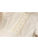 Short Sleeves Ivory Cotton Tulle Flower Girl Dress