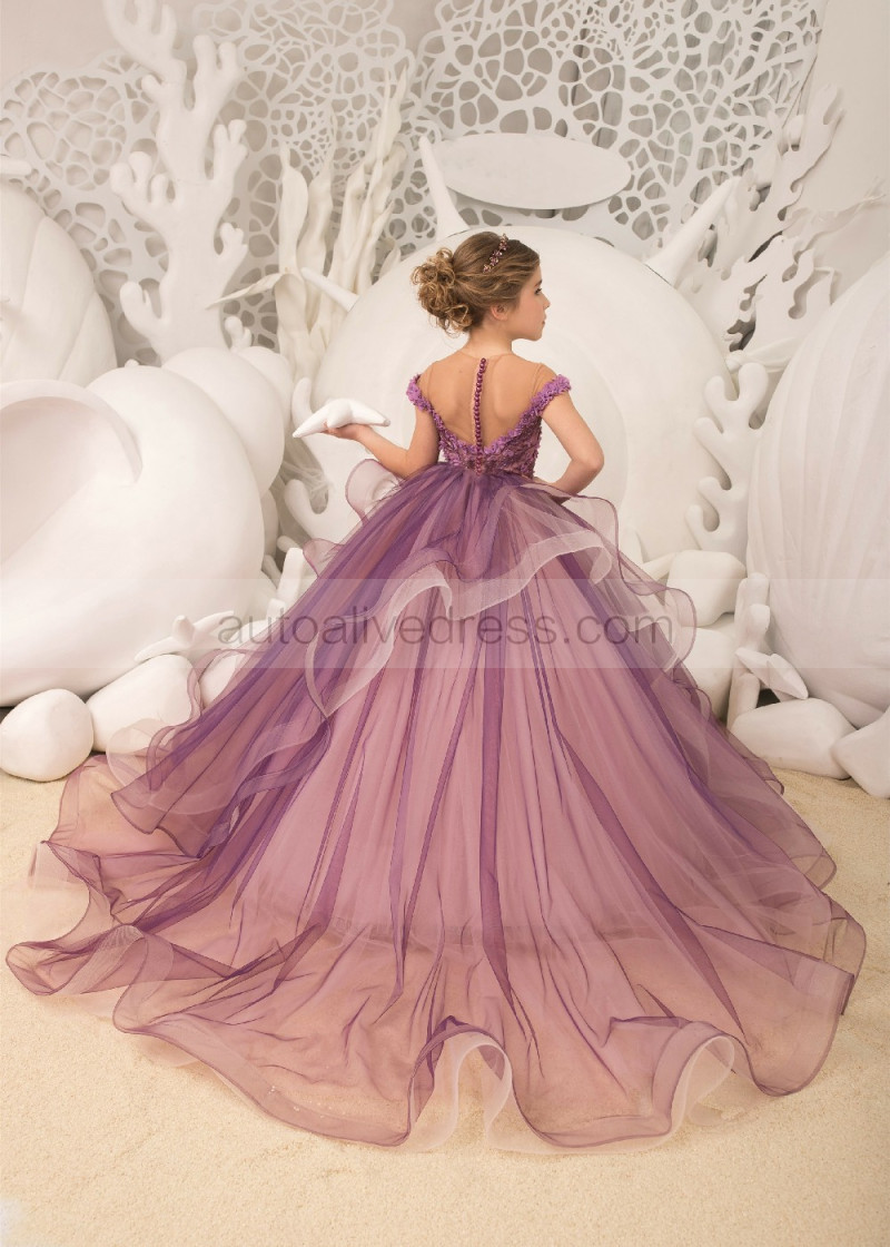 horsehair prom dress Empire-Waist Long Beaded Mermaid Prom Dress KV1094 Royal / 2