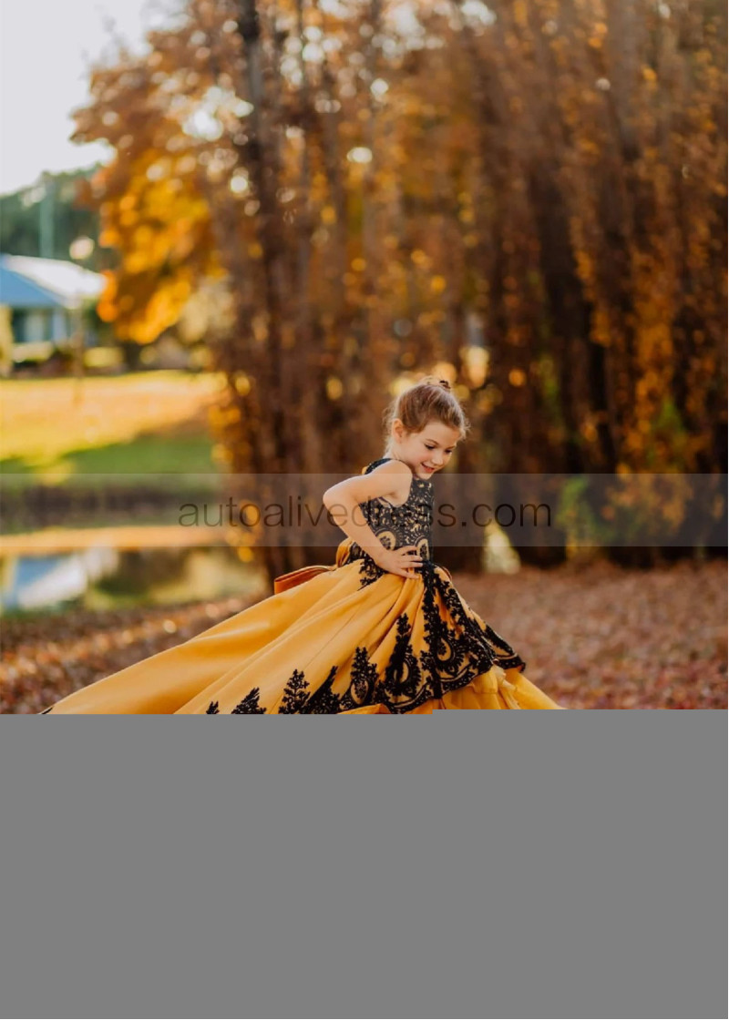 slim fit dress slacks Short Flower Girl Dress with Gold Lace 7013BU 2 / Burgundy (DARKRED) main image 0