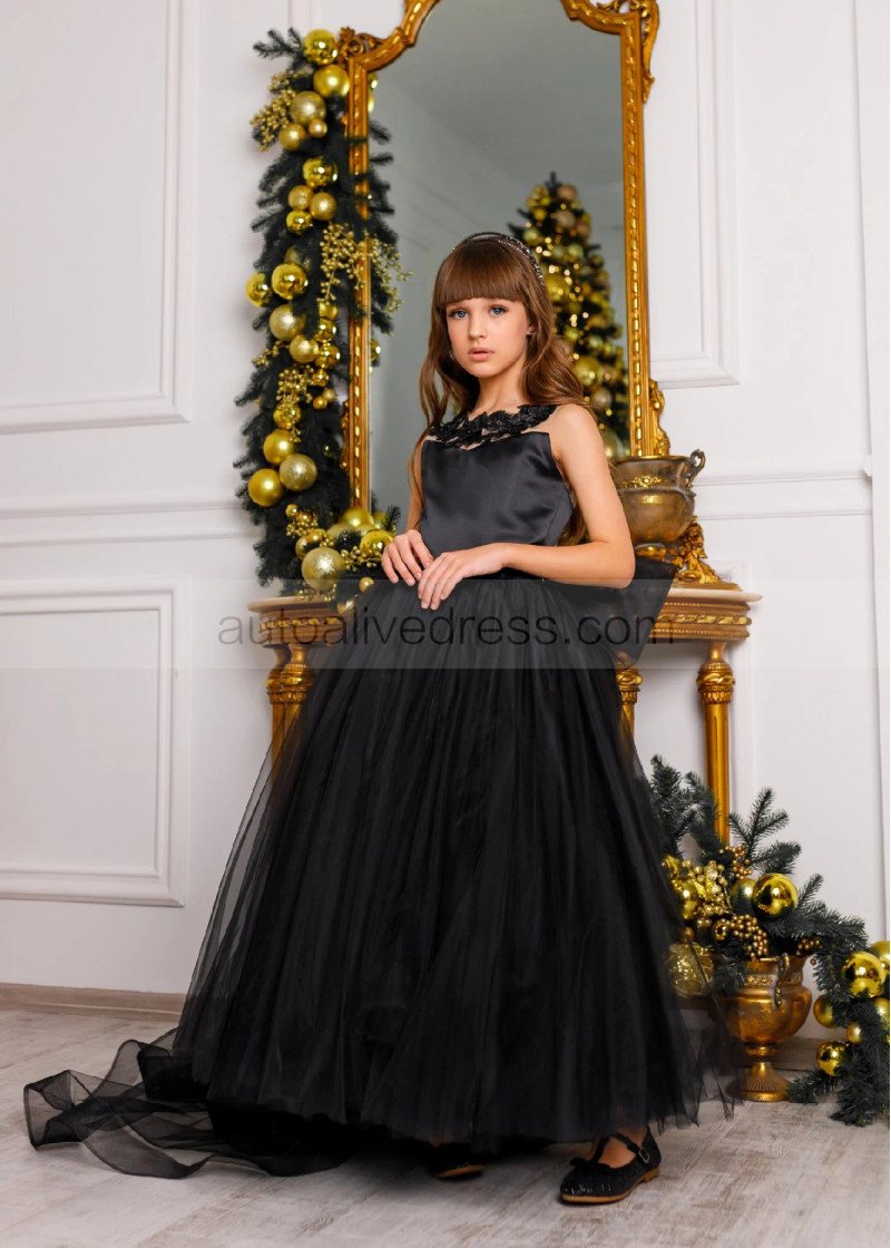 black midi dress white collar Noble Black Sweetheart Long-Sleeve Mermaid Lace Formal Dresses with Chapel Train
