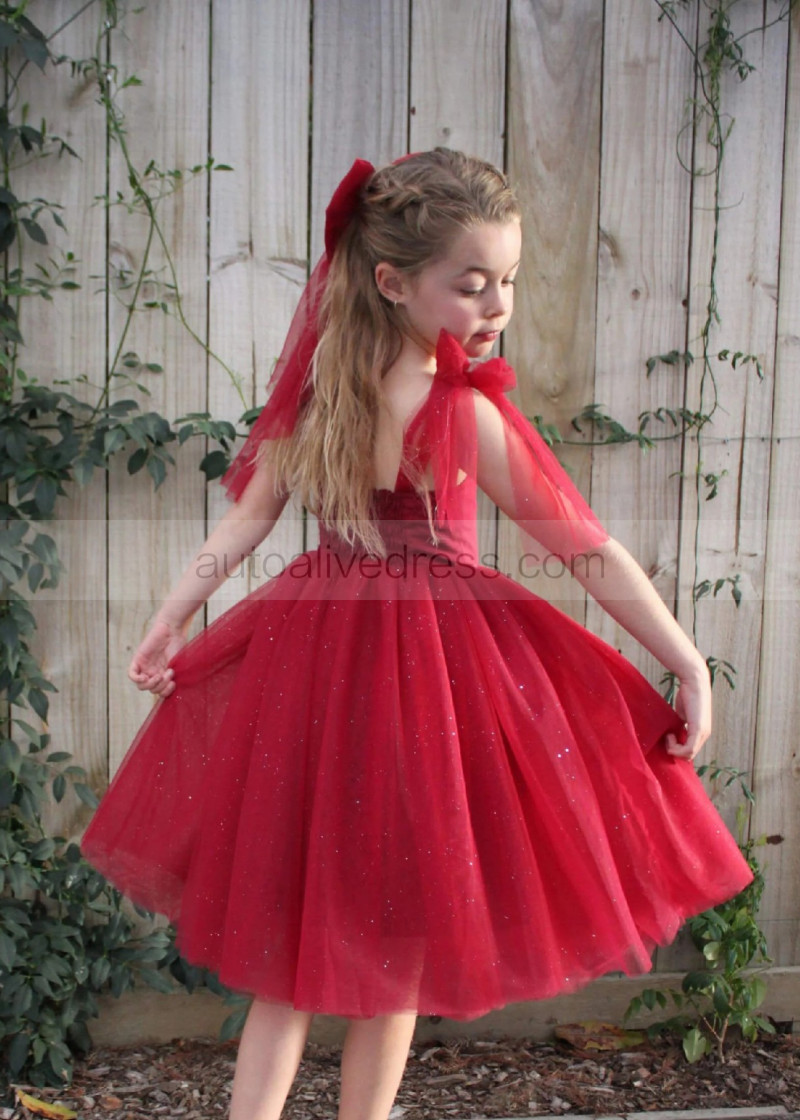 white christmas dresses Red Embroidered Christmas Tree Tulle Dress – Marie Nicole Clothing