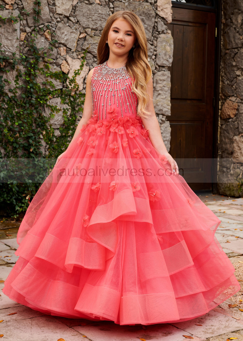 knee length dresses for ladies The Cordelia Flower Girl Dress with Train Pink / 12(+$99)