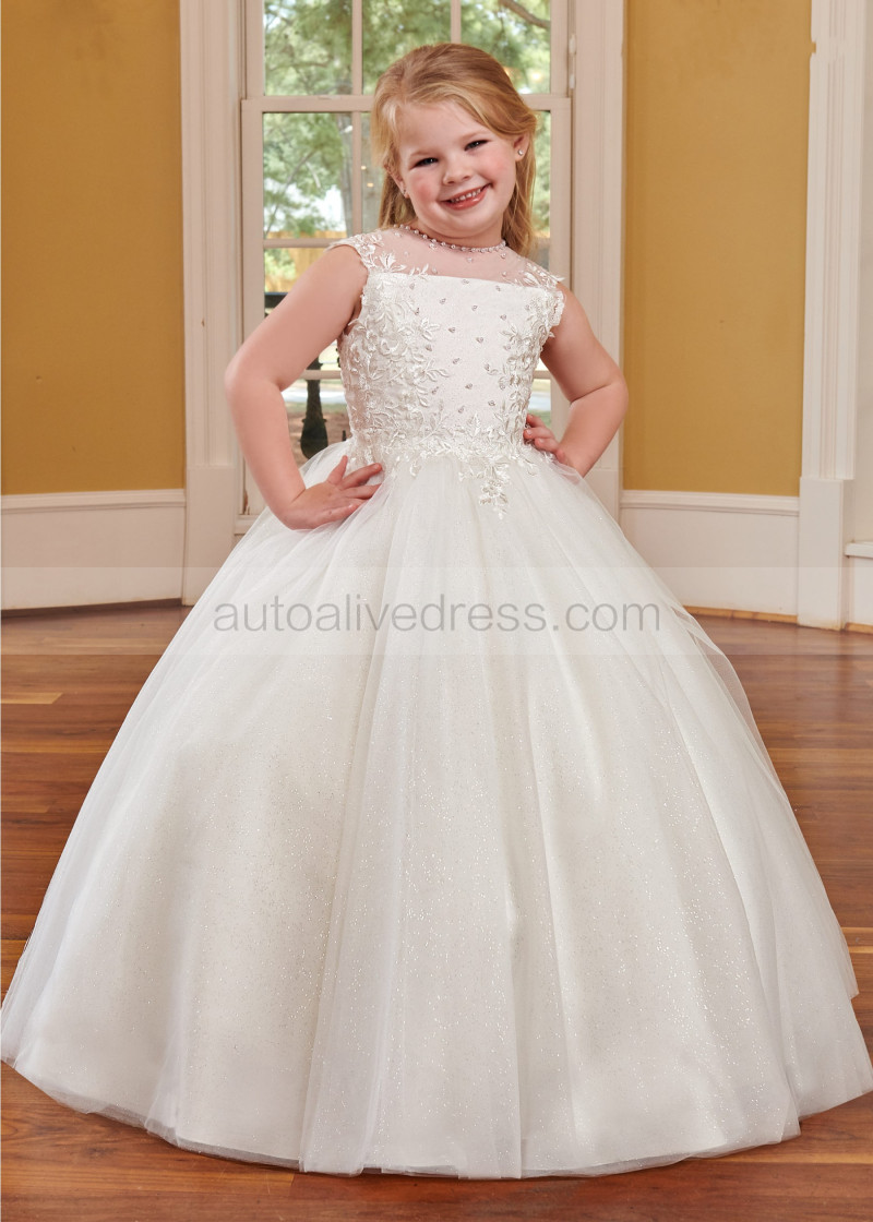 glitter flower girl dress Romantic Pink Dress main image 0