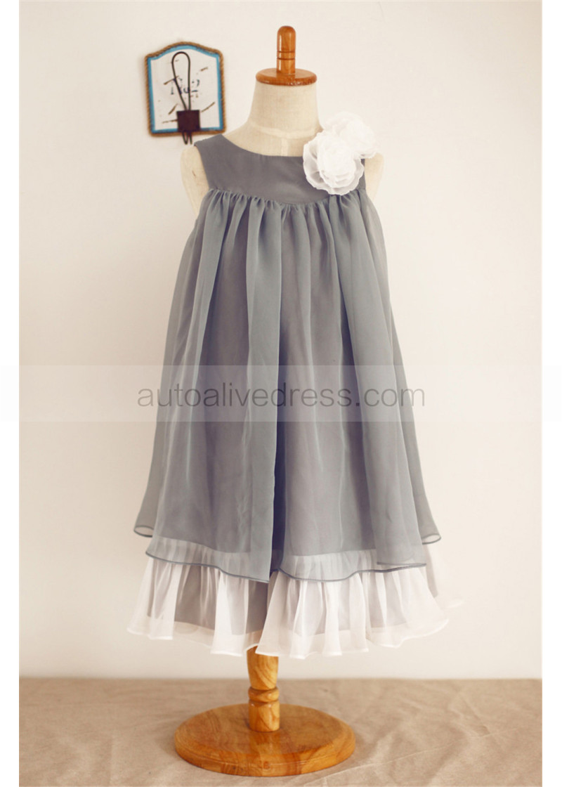 dresses to wear on the beach for a wedding Chiffon Rustic Wedding Dress With Train, A-line Beach Wedding Gown, MW685