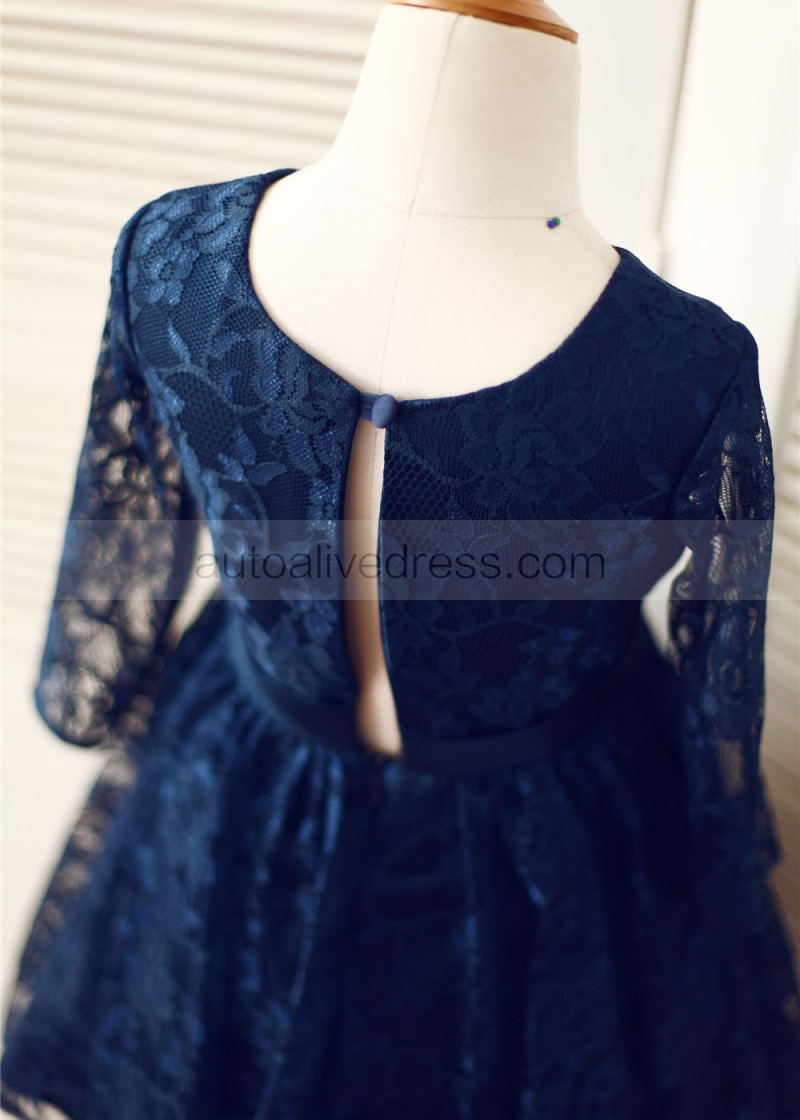 amanda uprichard ace dress pacific blue Long Sleeve Wedding Dress main image 1
