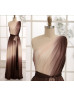 One Shoulder Ombre Chiffon Maxi Bridesmaid Dress One Shoulder Ombre Chiffon Maxi Bridesmaid Dress