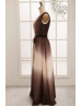 One Shoulder Ombre Chiffon Maxi Bridesmaid Dress One Shoulder Ombre Chiffon Maxi Bridesmaid Dress