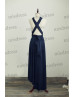 Navy Blue Jersey Infinity Bridesmaid Dress Navy Blue Jersey Infinity Bridesmaid Dress