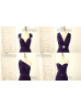 Plum Purple Jersey Multiway Wrap Convertible Bridesmaid Dress Plum Purple Jersey Multiway Wrap Convertible Bridesmaid Dress
